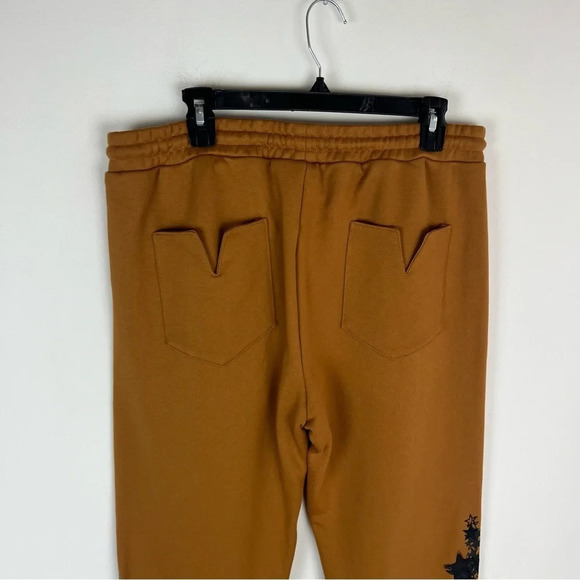 KEISER CLARK Astral Planing Star Sweatpants Size M Brown Black - Picture 11 of 13